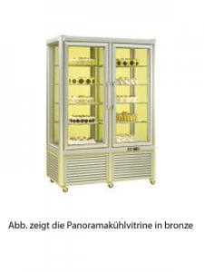 KBS Panoramakühlvitrine Prisma 800 TN/PF silber